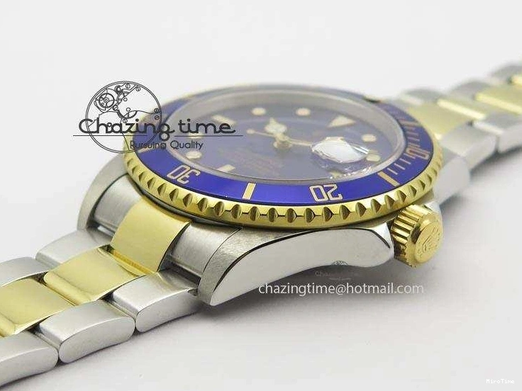 MiroTime 1231 Stretchable Submariner BP Maker 16613 Blue Dial SS YG Case On SS YG Bracelet A 3877